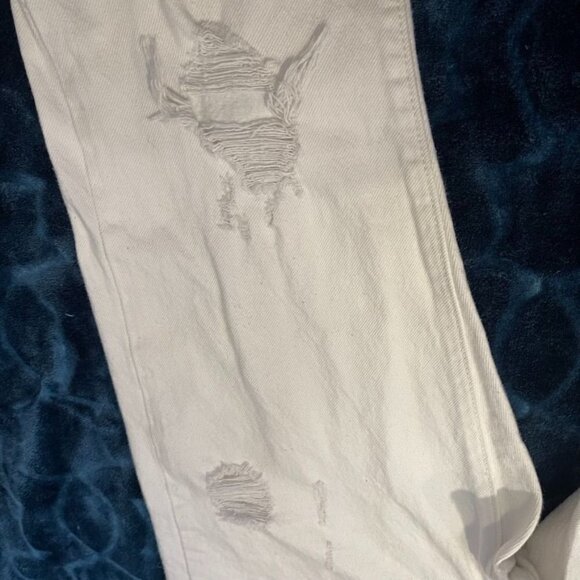 LEVI'S Premium Denim Wedgie White Distressed Ripped Jeans Size 26 - Picture 4 of 6